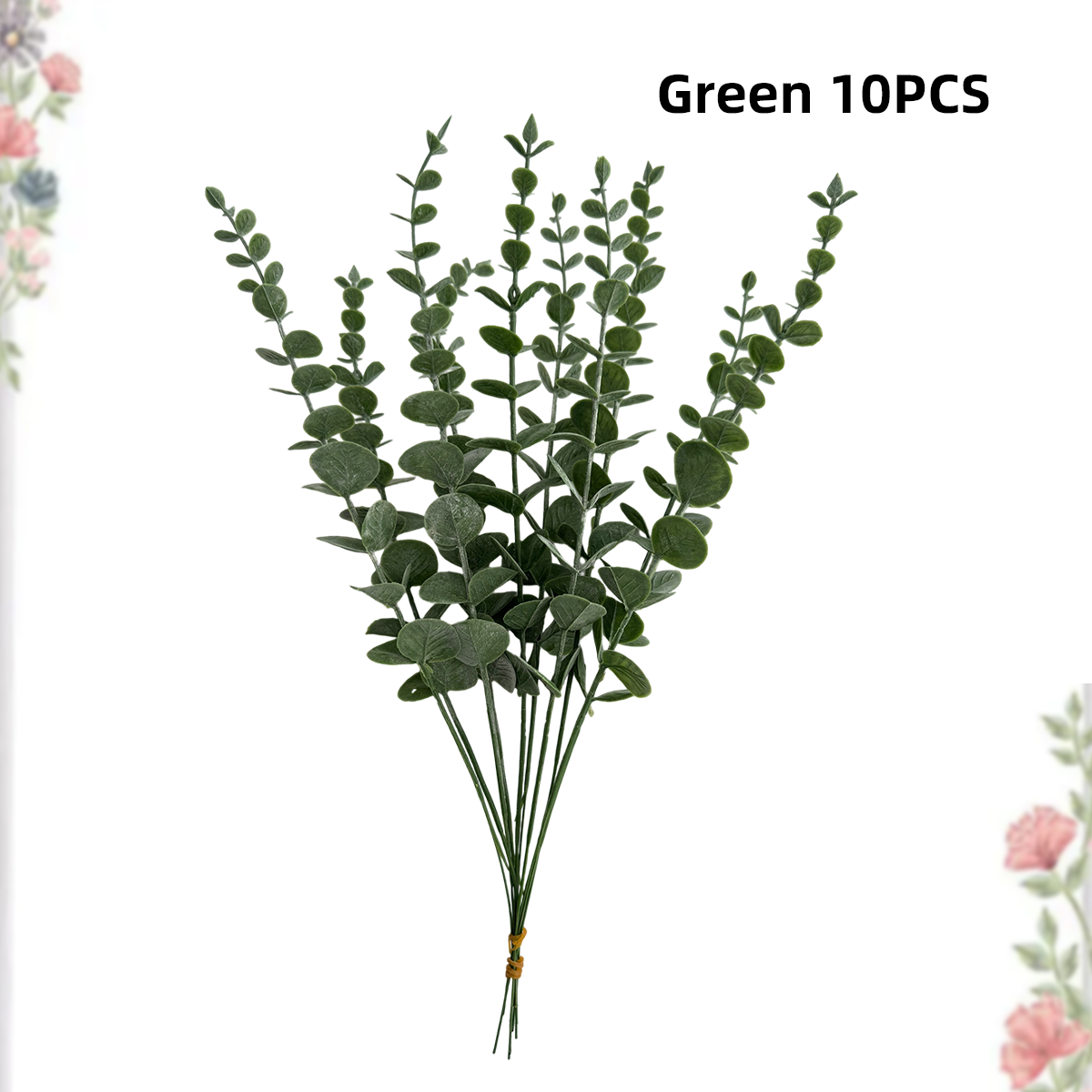 10pcs Artificial Plants-National Saudi Day, Naviad Decor, Fall Decor, Thanksgiving Decor, Party , DIY, Room, Halloween, Wedding: green