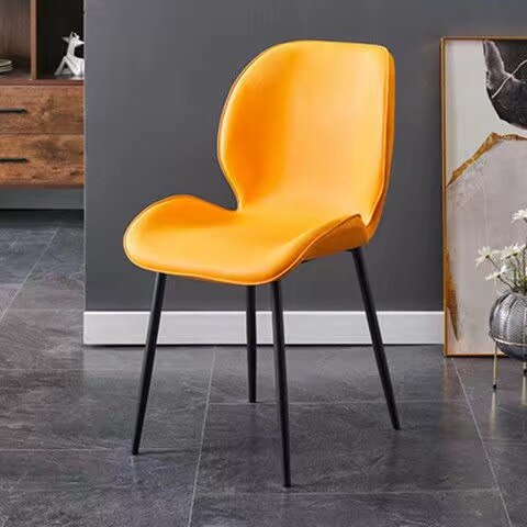 Dining chair metal with leather Dining chair: 4