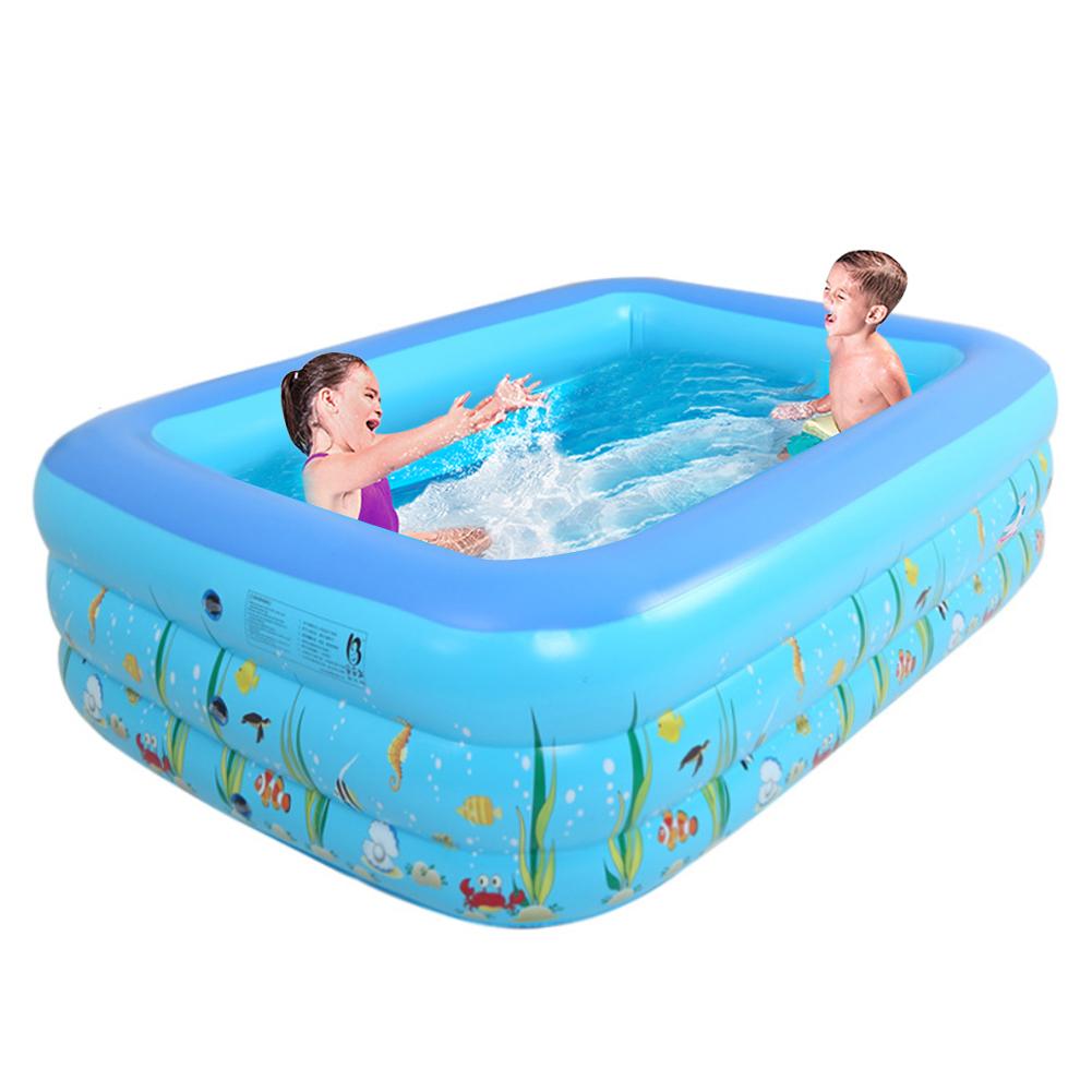 Kids Opblaasbare Zwembad Kinderen Thuisgebruik Peuterbad Grote Size Opblaasbare Vierkante Zwembad Voor Baby