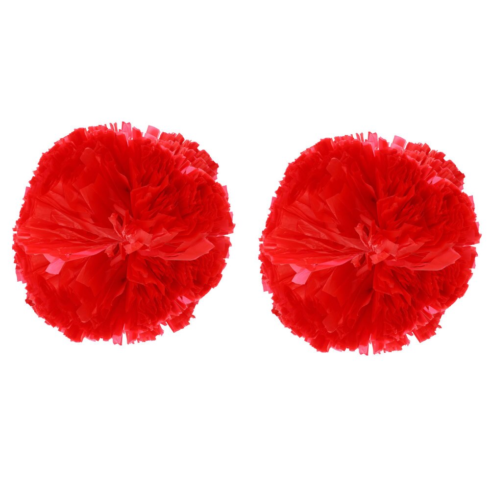 2Pcs Cheerleading Poms Portable Red Dance Poms Sport Poms Cheerleader Supplies Cheerleader Pom Poms for Sport
