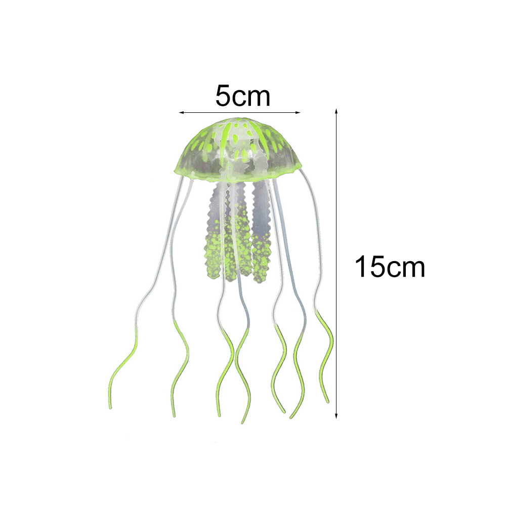 Subaquática artificial nadar efeito brilhante medusas aquário decoração do tanque de peixes planta viva ornamento luminoso paisagem aquática
