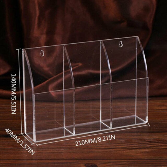 TV Remote Control Holder Wall Mount Acrylic Organizer Stand Box Storage Phone Plug Holder Multifunction USB Charging Stand