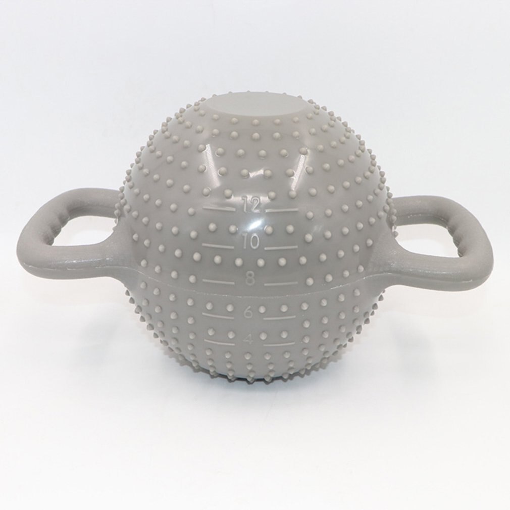 Yoga Fitness Wasserkocher Glocke Einstellbare Wasser Kettlebell Hantel Doppel Griffe Pilates Körper Gestaltung Ausrügestochen: grau
