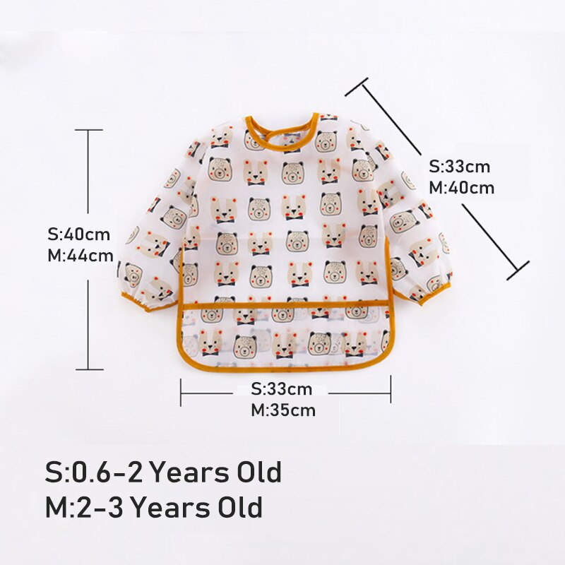Slabbers Burp Doek Kwijlen Bib Peuter Lange Mouw Eten Waterdicht Art Kiel Voeden Bib Schort Pocket Fit 0-3 Jaar Care