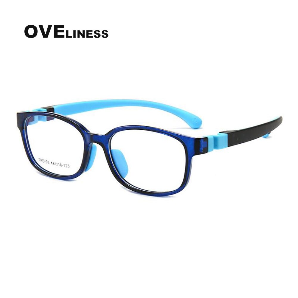 Gafas ópticas para miopía para niños y niñas, montura para gafas TR90 graduadas,