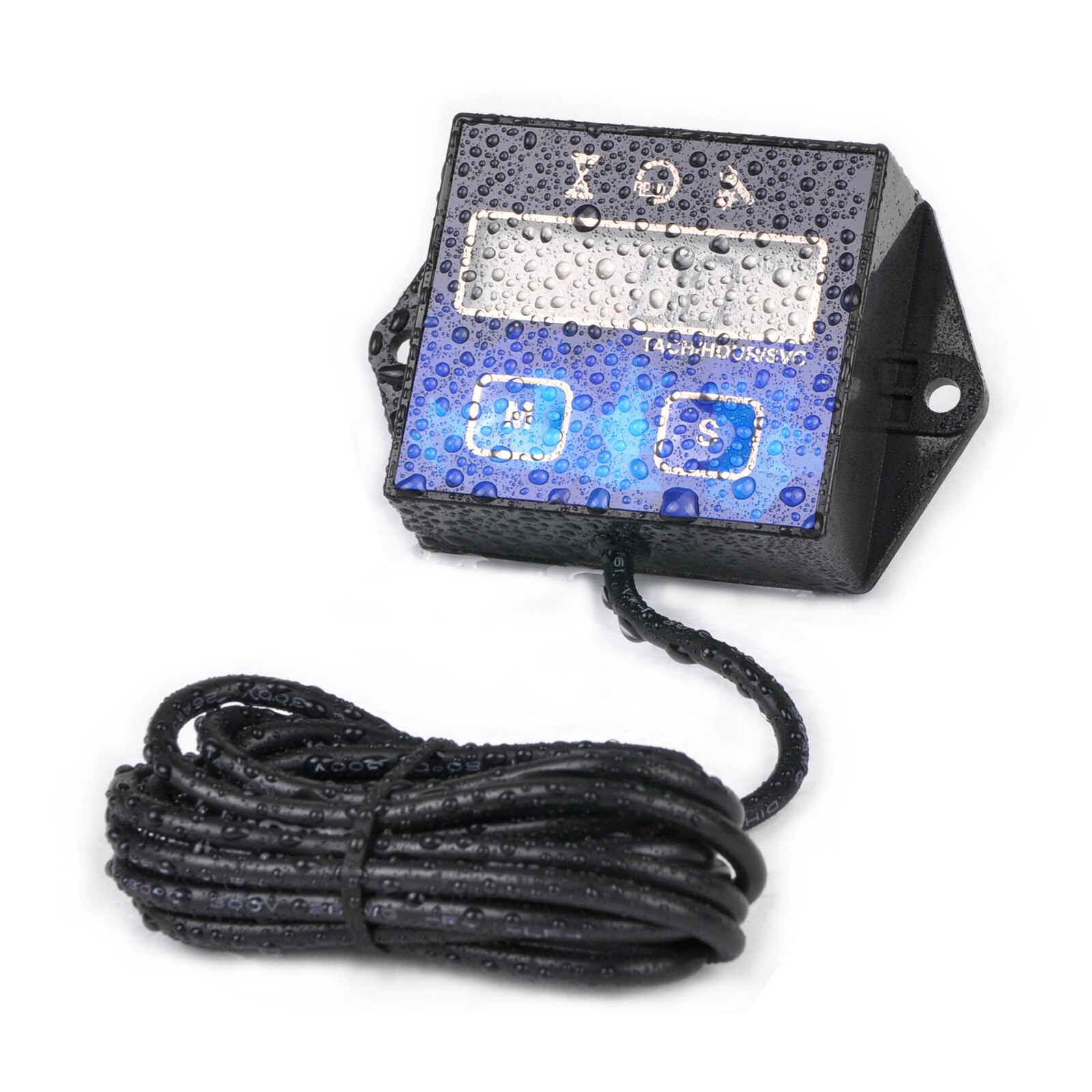 Small Digital Engine Tachometer Hour Meter Gauge Track Oil Change Inductive Hour Meter for Boat Lawn Mower Motorcycle Outboard