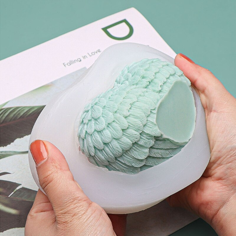 Trinket Dish Epoxy Molds Angel Wing Trinket Shaped Silicone Mold Polymer Clay