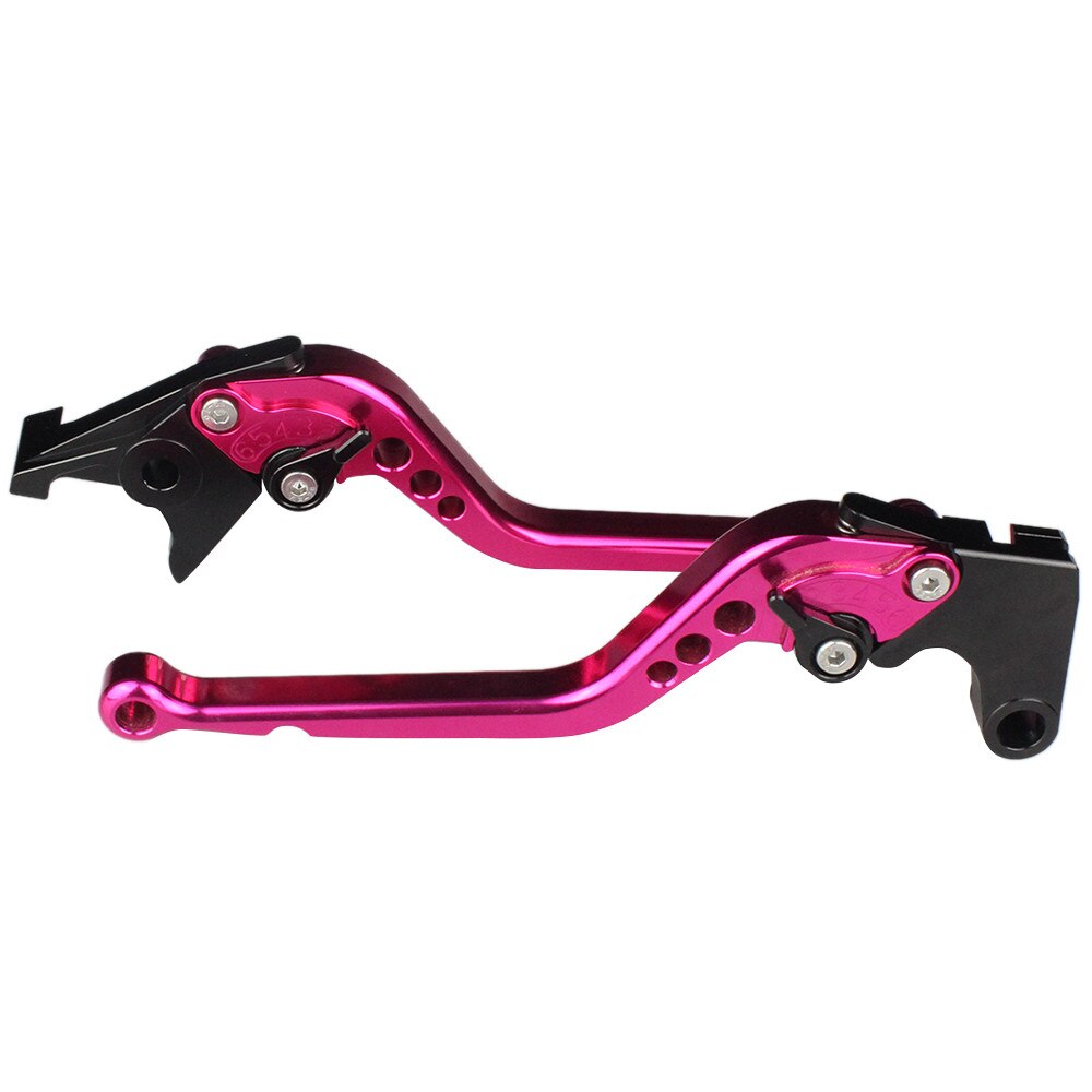 För zongshen cyclone  rx3s rx4 cnc motorcykel broms kopplingsspak aluminium justerbar broms spak kopplingshandtag: Lång rosa