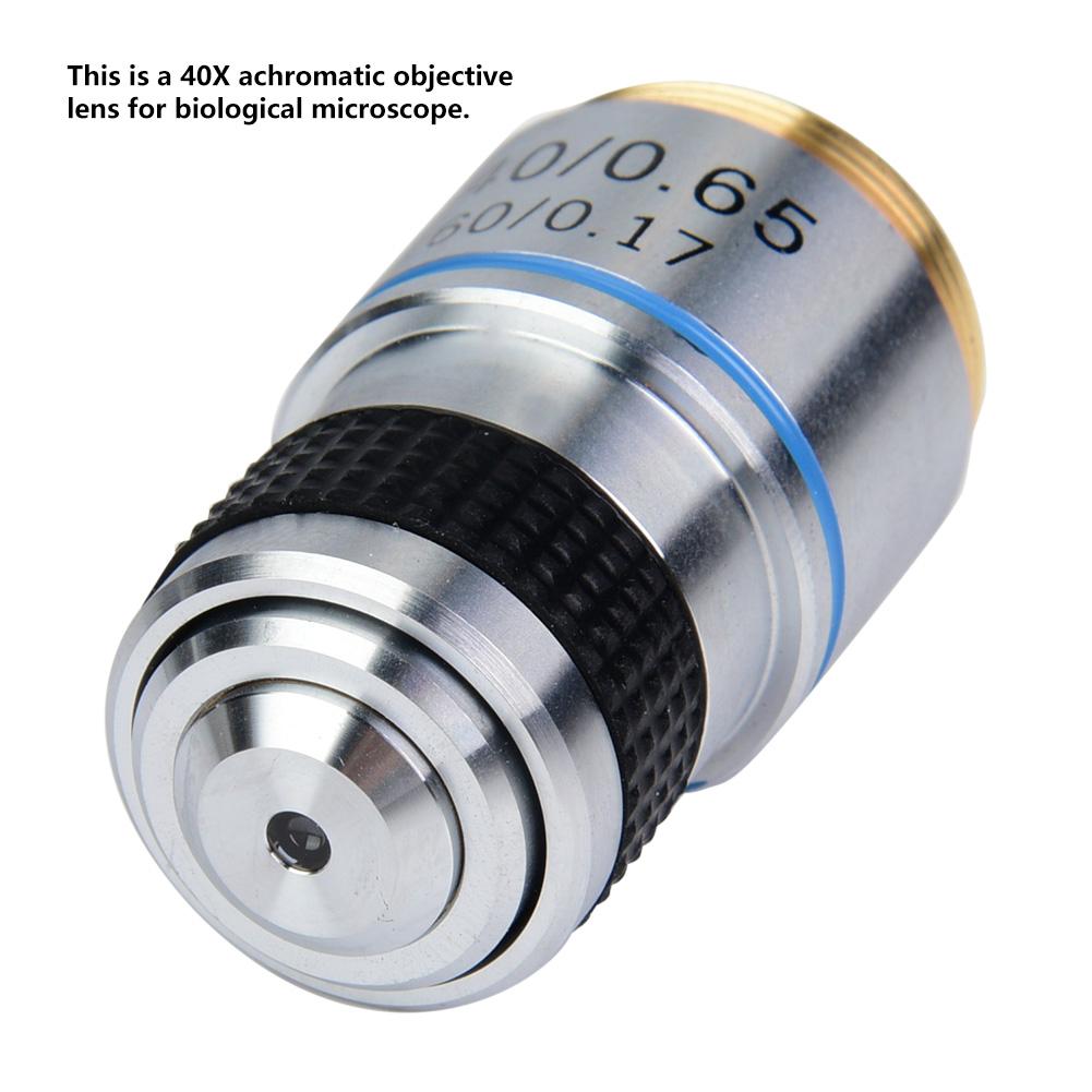 40X 185 Biological Microscope Achromatic Objectives Lens 160/0.17 Microscope Tools Parts