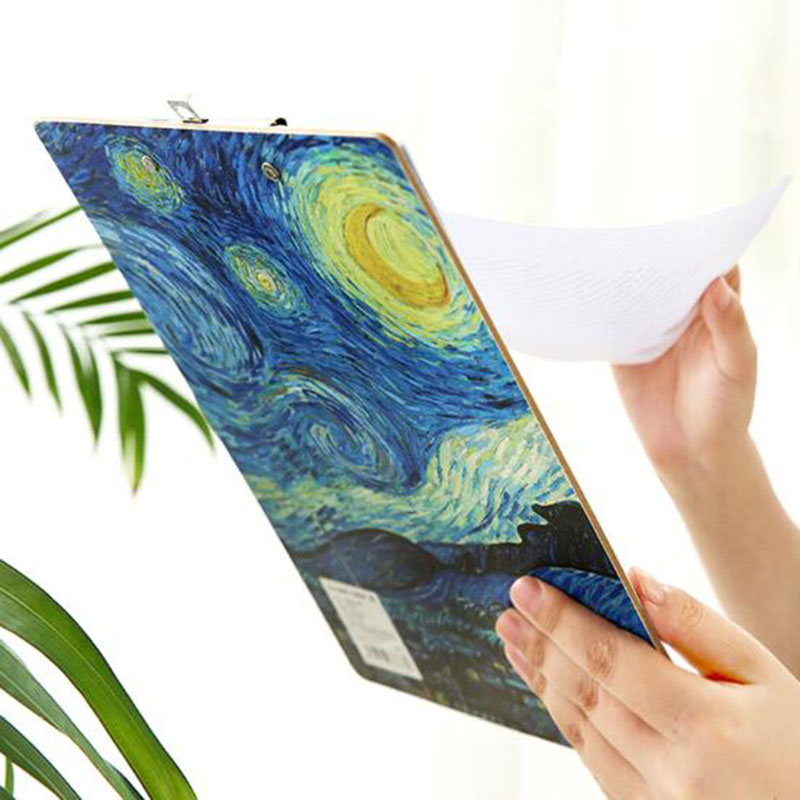 A4 Olieverf Houten Board Clip Schrijfblok Map Board Paperclips Schets Klembord Office Schoolbenodigdheden