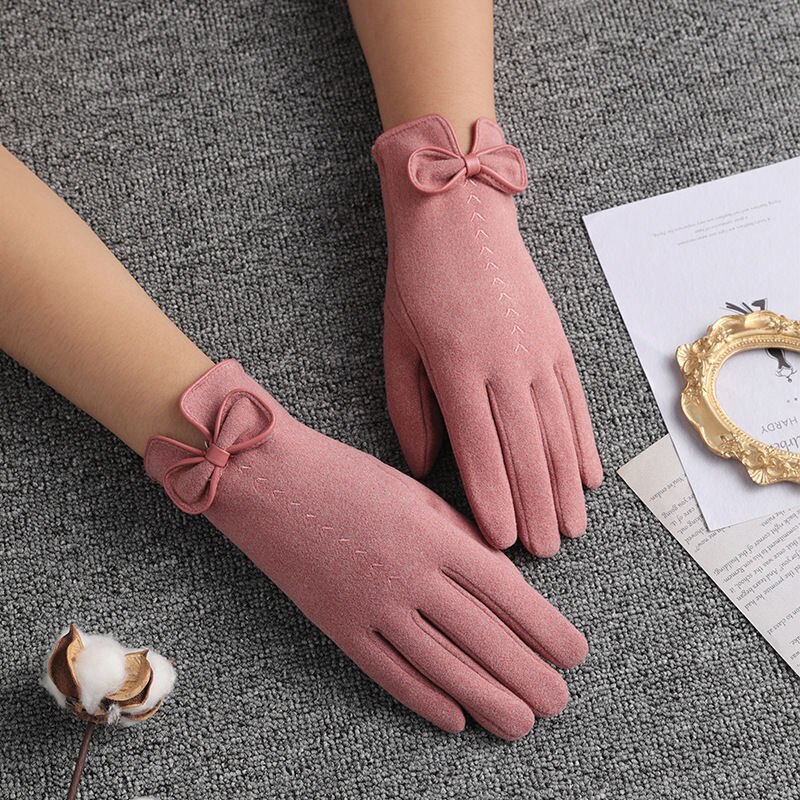 Guantes De Invierno Para Mujer - Punto De Lana Y Acrílico, Cálidos, Elásticos, Talla Única, Ideales Para Esquí O Día A Día