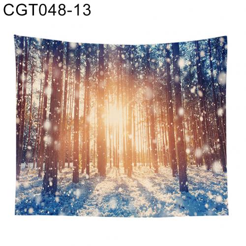 Kerst wandtapijt kerstboom print wandtapijt tapijt tafelkleed slaapkamerdecoratie achtergronddoek tapisserie: 13
