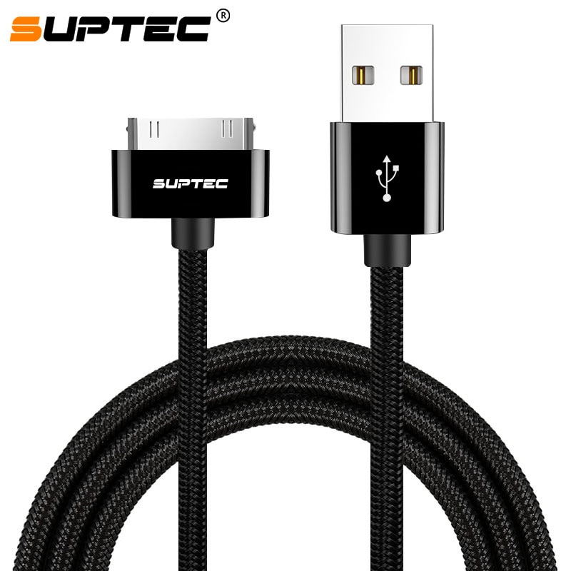SUPTEC 2M 3M USB Kabel für iPhone 4 4S Nylon Geflochtene Draht Schnelle Ladung 30 Stift Ladegerät kabel für iPad 1 2 3 iPod Nano Daten Kabel