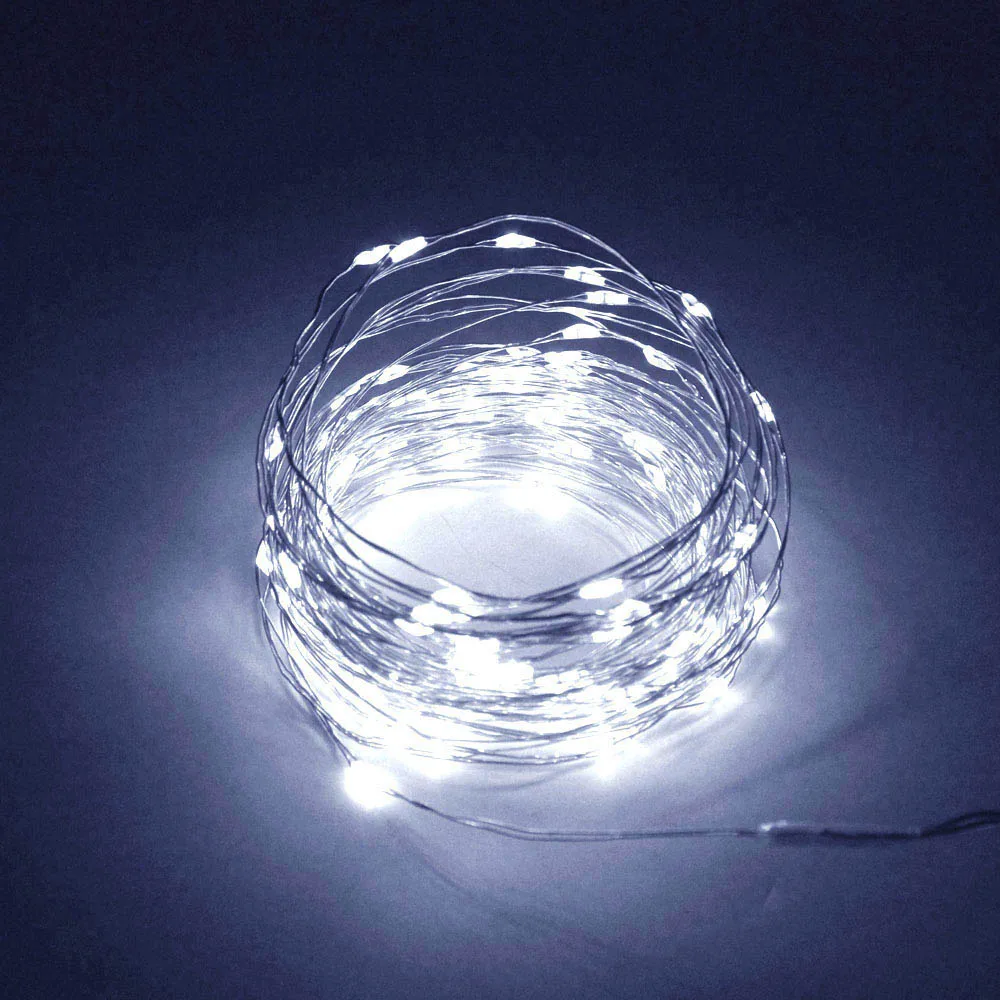 1 stks LED Solar Light Outdoor 7 M 12 M 22 M Flash Fairy Lamp 8 Modi 100/200 leds Kerst Decoratie voor Thuis Straat Tuin: WHITE / 31-40W