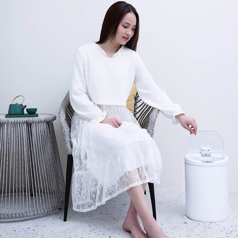 NINESTARS Smart Trash Can Intelligent Induction Automatic Motion Sensor Trash Bin 10L Large Capacity