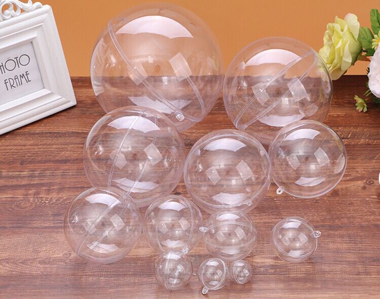 1 stk 12cm gjennomsiktig plastikk juledekorasjoner hengende ball bauble godteri ornament juletre utendørs dekor klar jul
