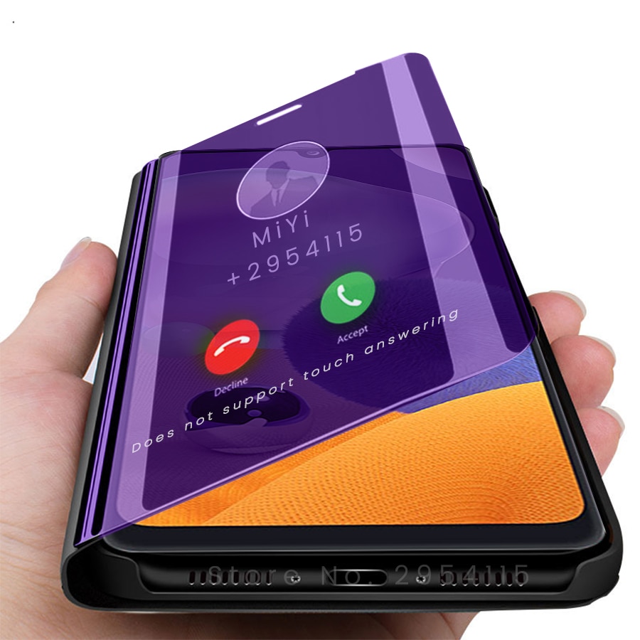 Capa espelhada inteligente para samsung galaxy, para modelos a21s, 2020 sm-a217f s 6.5 ''telefone magnético do suporte coque