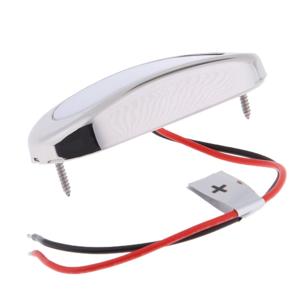 3" 24V LED Oblong Stainless Courtesy Light Accent Yacht Marine Boat Blue
