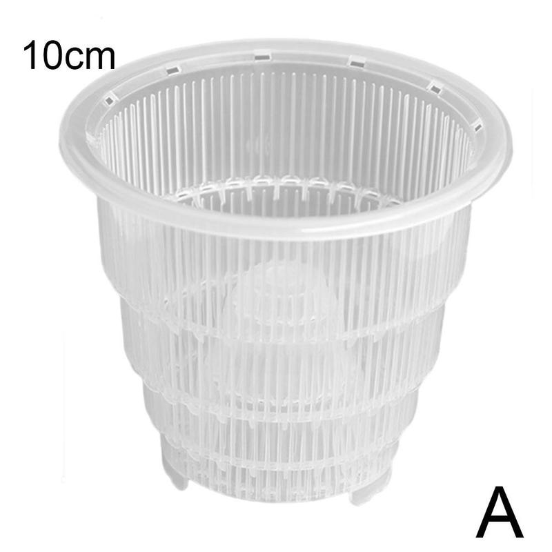 Vasi per orchidee in plastica trasparente da 10cm/12cm/15cm con fori funzione di potatura dell'aria e fessure per la crescita delle radici vaso da fiori in plastica: A