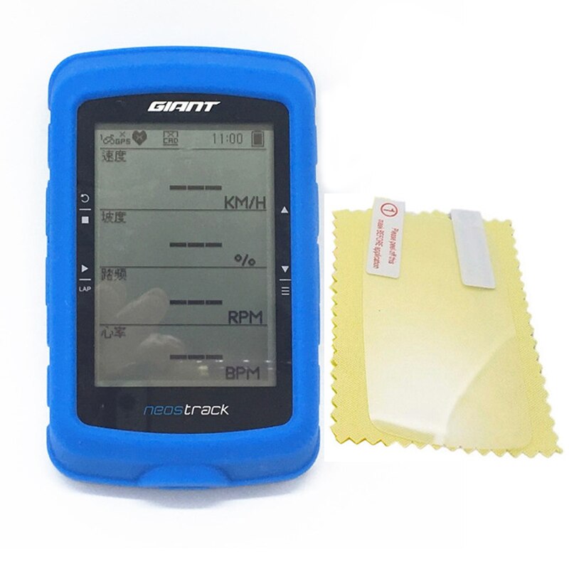 Neotrack-funda protectora de silicona genérica con Protector de pantalla para ordenador de bicicleta, GPS, gigante, neostrack: Azul