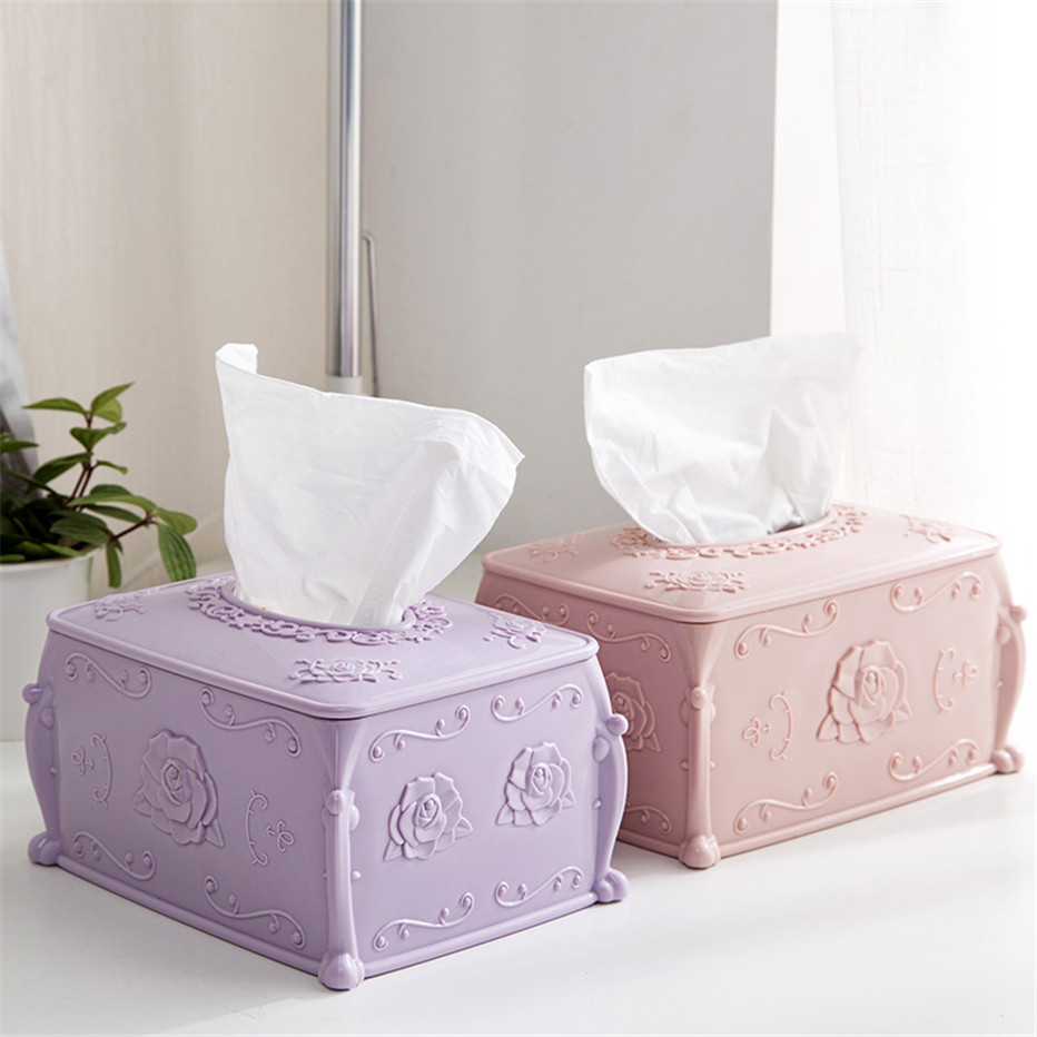 Tissue Box Napkin Storage Living Room Organizer Car Paper Holder Kitchen Bathroom Home Office Napkin Container Home Decoration