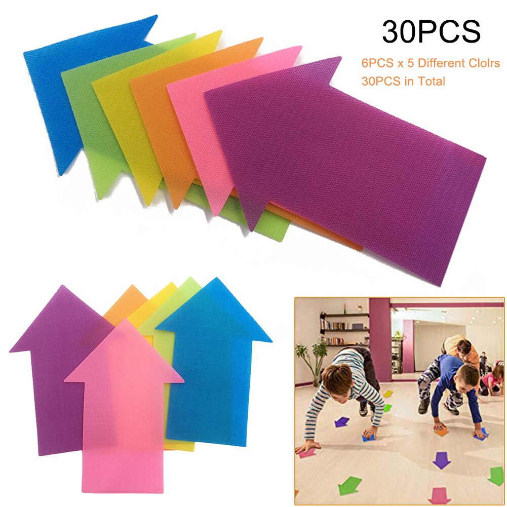 30 stk tæppemarkør til lærer tidligt pædagogisk klasseværelse siddespots tæppemarkører legetøj til børn undervisningsværktøj: 30 stk pil