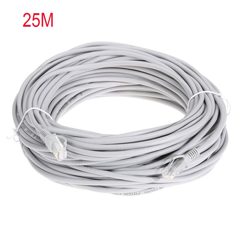 1m / 5m / 10m / 15m / 30m / 50m / 100m cat 5e rj45 ethernet-kaapeli, verkko-lan-kaapeli (patch-johto): 25m