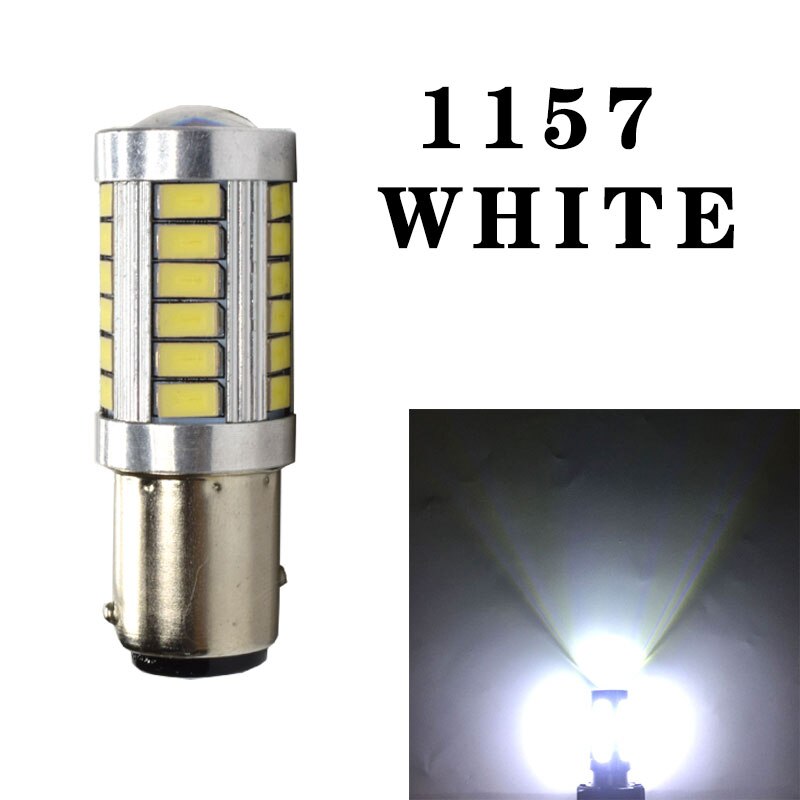 1156 ba15s p21w 1157 p21/5w t20 led automotive tail glödlampa bromsljus bil led backljus varselljus varslar: 1157 vita