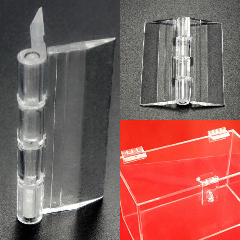 6pc holdbart klart gennemsigtigt akryl plast perspex kasse klaver plexiglas hængsel