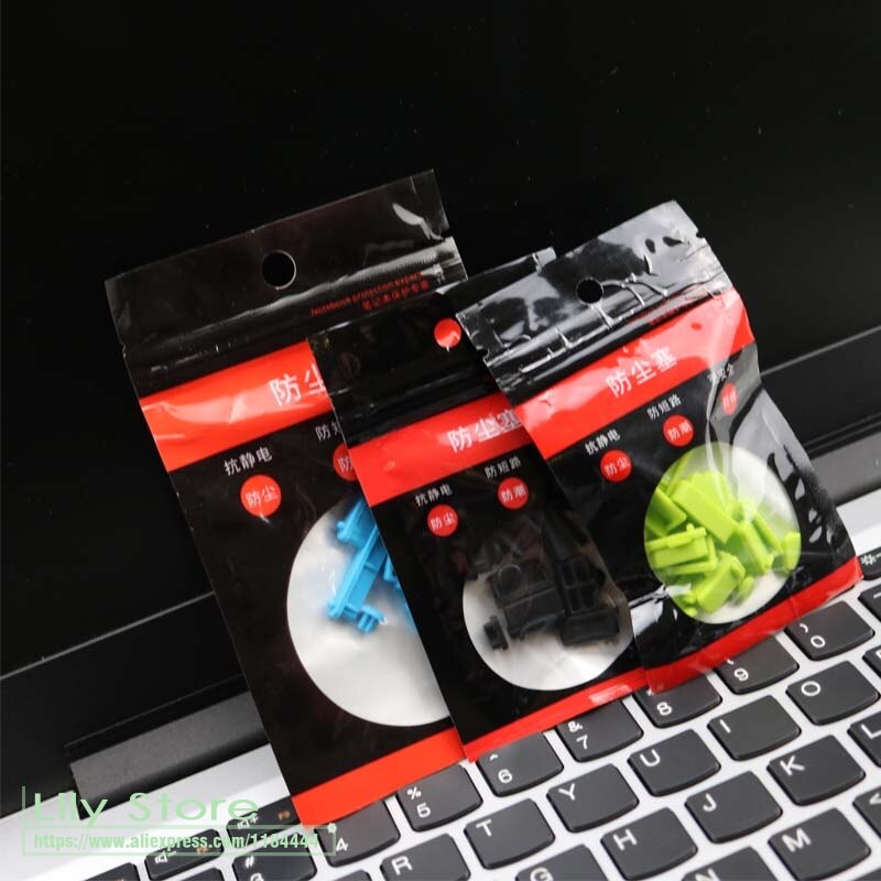 Til lenovo toshiba msi hp asus dell acer farverige silikone stikkontakter støvstik til pc lapto pc computer porte fra snavs støv