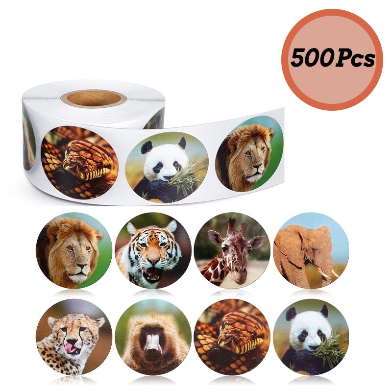 500pcs/roll Di Natale Sticker Seal Etichette Adesivi 8 Disegni Del Modello Del Fumetto Adesivo Ricompensa Per I Bambini Giocattoli Regalo Impermeabile: 500Pcs D