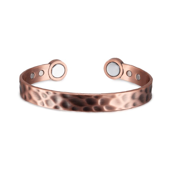 Pulsera magnética de cobre para hombre, brazalete magnético ajustable de 10mm, para la salud, energía, brazalete abierto: copper