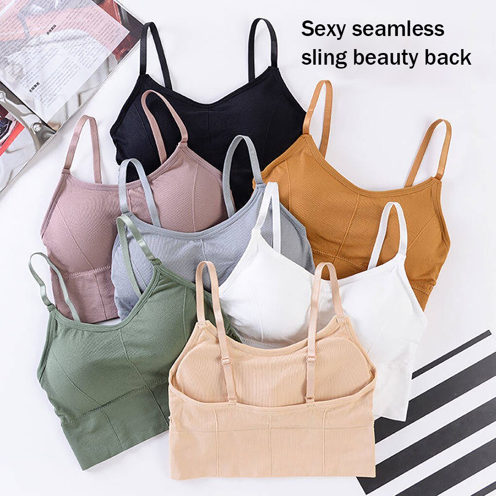 Ladies Bra Breathable Sports Bra Anti-sweat Shockproof Thickening Sports Bra Top Gym Running Fitness Exercise Sports Top