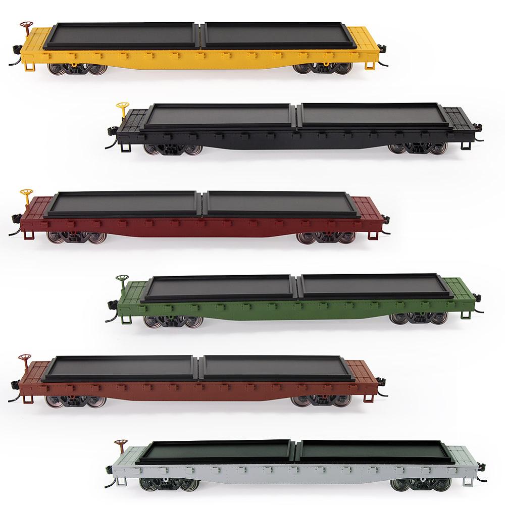 Transporteur de voiture plat 52 ", à échelle HO, 1 pièce, modèle 1/87, 52 pieds, conteneur de Train, transport de marchandises, 1 pièce C8741DS