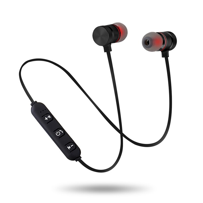 M9 magnetische draadloze bluetooth in-ear hoofdtelefoon oordopjes met microfoon voor smartphone + hoofdtelefoon opbergdoos: 1