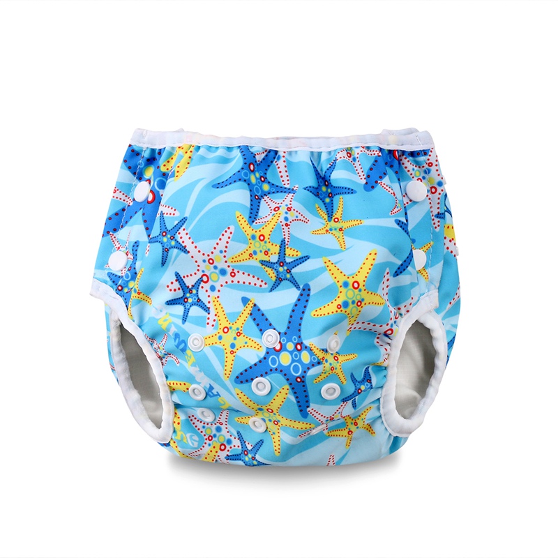 NEUE Einstellbare Baby Jungen Mädchen Sommer Schwimmen Windel Schwimmen Druck Badehose Wasserdichte windel Baby Bademode