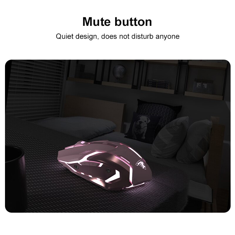Drut pod mysz do gier cichy mysz ergonomiczna 4 klawisze podświetlany Mini magiczna mysz dla Laptop komputer dla graczy cicha mysz prezent dla dziewczyny