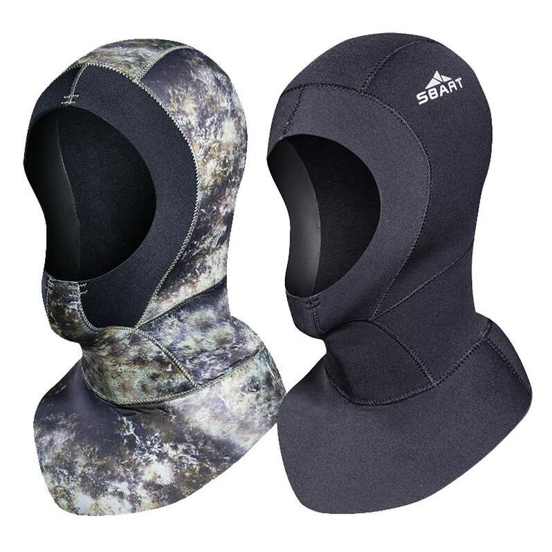 Gorros de buceo de neopreno de 3mm, capucha de buceo con hombro, protección solar, gorro cálido para natación, snorkel, surf, medusas