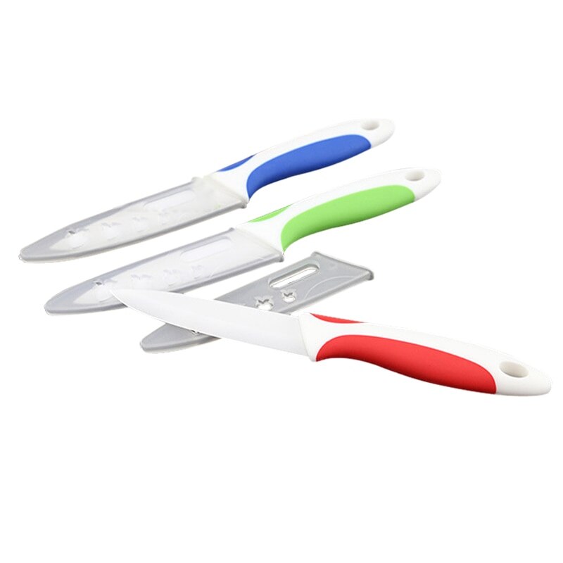 3/4/5 Inch Ceramic Kitchen Knives White Blade Colorful Handle Paring Pare Peel Slice Cooking Tool Ceramic Knife