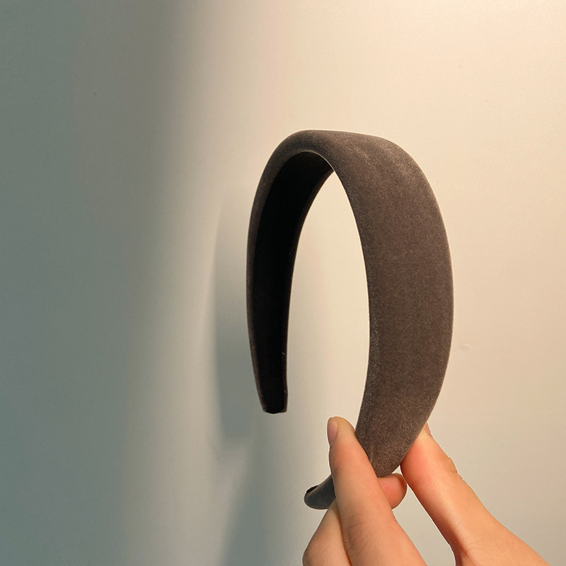 Fasce nere spesse invernali per donna fascia per capelli in spugna di velluto Ragazze Lunetta per capelli larga Elasticità Copricapo imbottito Accessori per capelli: esercito verde