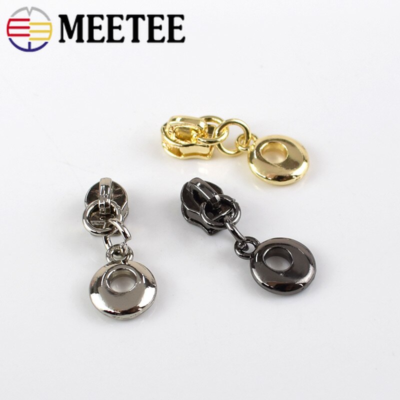 50 st 3#  o ringar metall blixtlås för nylon dragkedjor gör det själv handgjorda kläder plagg zip reparation kit väska tillbehör