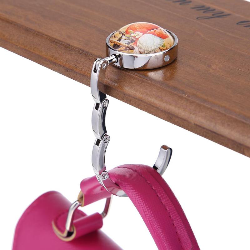 Ganchos para bolsas plegables, gancho metálico para bolso portátil, percha para mesa, bolsa, monedero, soporte, ganchos multiusos