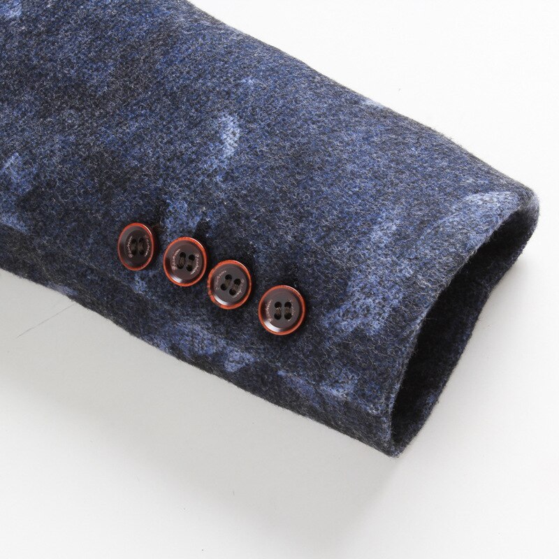 Shenrun Men Spring Autumn Blazers Slim Fit Young Wool Blend Jackets Male Business Casual Suit Jacket Blue Olive Green