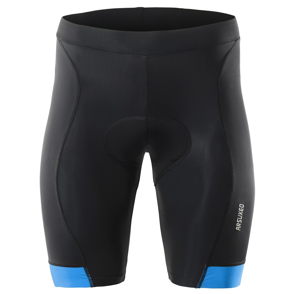 Men Summer Cycling Shorts Quick Dry Breathable Gel Padded Bike Riding Biking Compression Shorts Tights: Blue / L