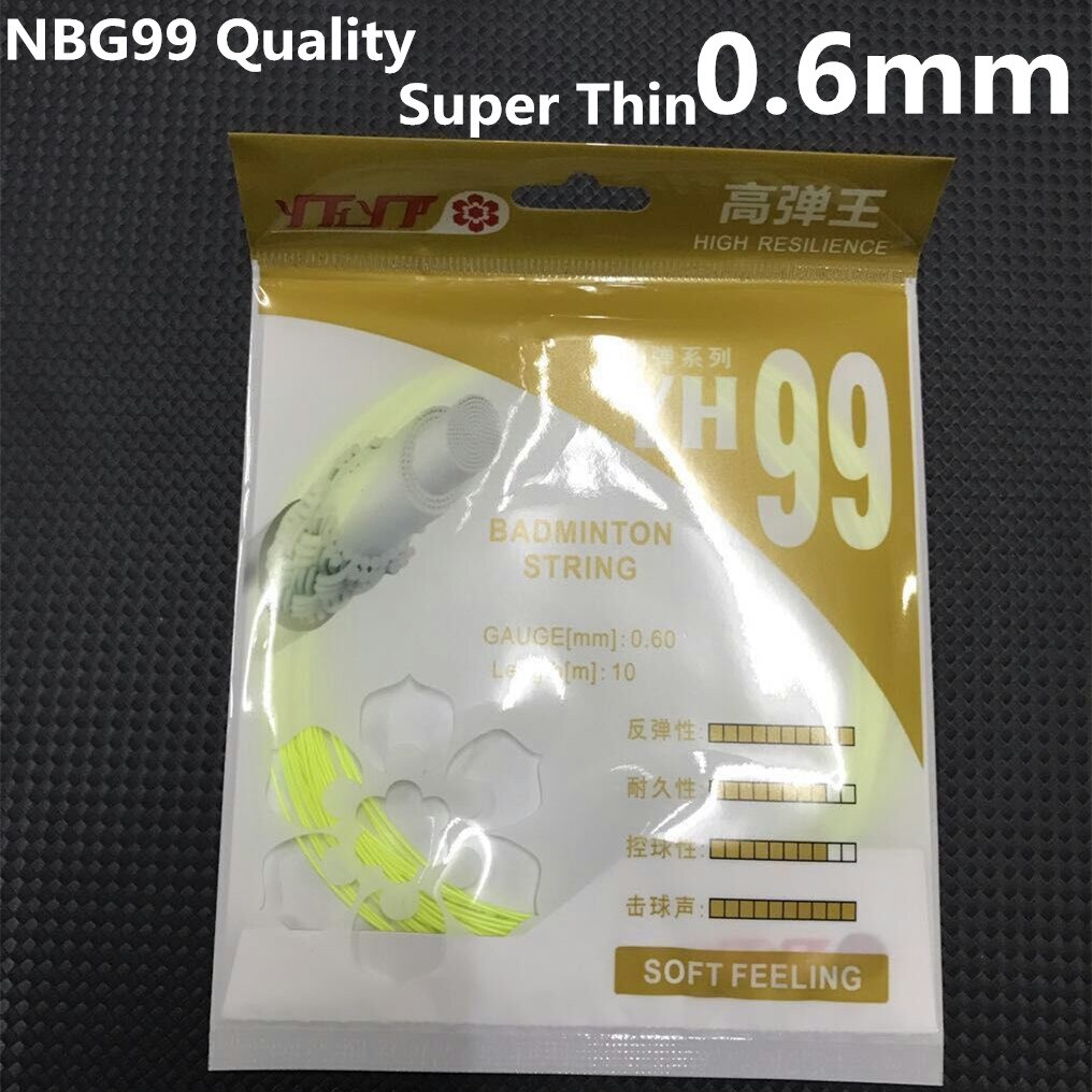 2PCS 0.6mm NBG99 Excellent Hitting Feeling Shocking Hitting Sound Badminton Racket String YH99 L2103-2SPB