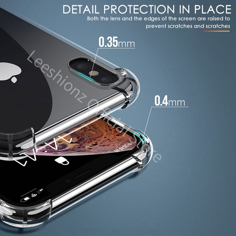 Anti-herbst Telefon Fall Für iPhone 11 Pro X XS Max Transparent Weiche Rückseitige Abdeckung Für iPhone XR 8 7 6 6S Plus SE2020 Schutzhülle