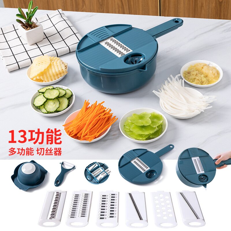 Multifunctional slicer Shredder dicing machine vegetable cutter kitchen household shredder shredded potato grater Kitchen Gadget