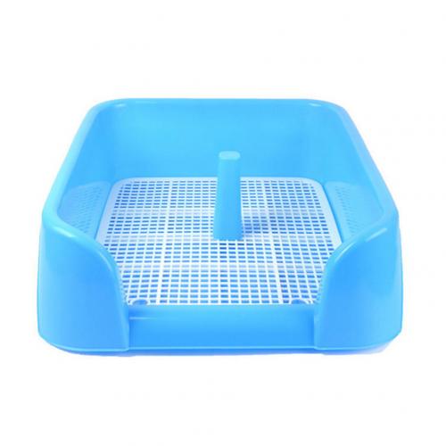 Draagbare Omheind Tray Grid Kattenbak Hond Training Wc Huisdier Potje Levert: Blauw