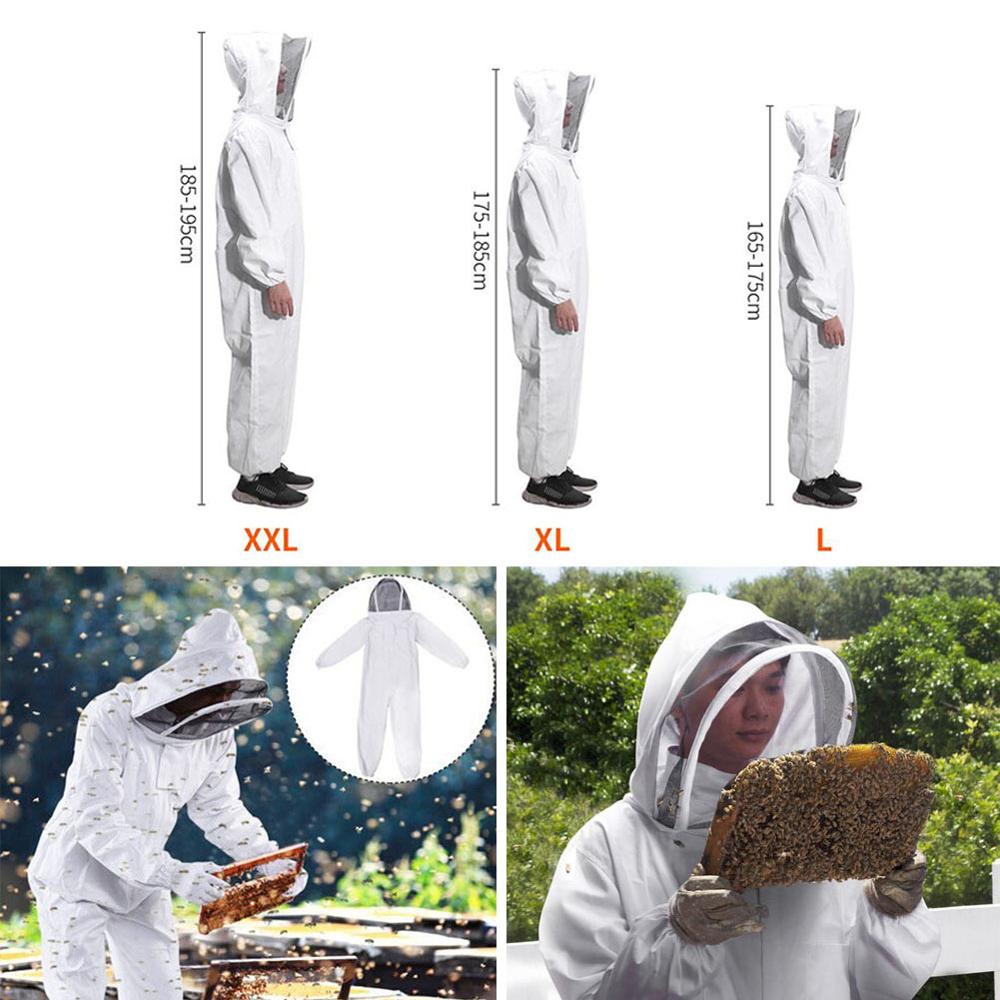 Katoen Full Body Bijenteelt Kleding Sluier Hood Hat Anti-Bee Jas Speciale Beschermende Kleding Bijenteelt Bee Pak Apparatuur