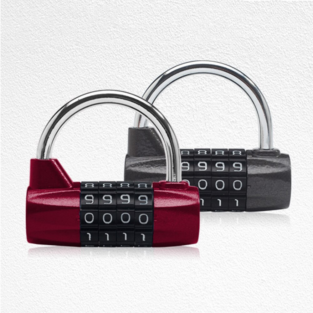 4 Digit Coded Lock Password Safety Lock Wide Shackle Combination Padlock Combination Travel Security Safely Code Lock